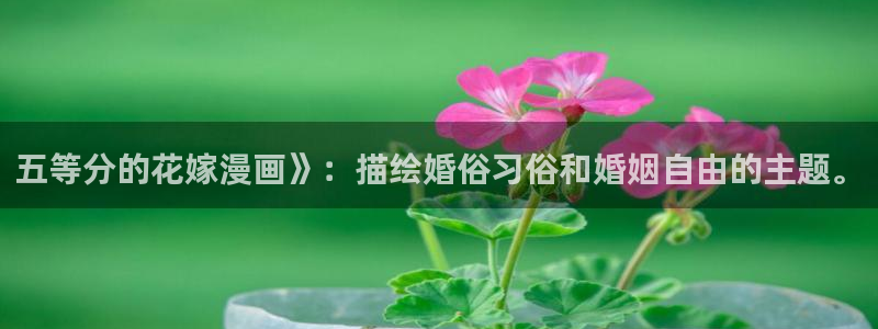 香蕉文化漫画破解版：五等分的花嫁漫画》：描绘婚俗习俗和婚姻自由的主题。